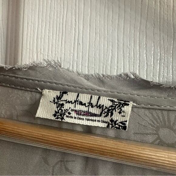 Free People Cardigan Kimono Sweater Long Duster Gray Boho Whimsigoth Gray Small - Picture 6 of 8